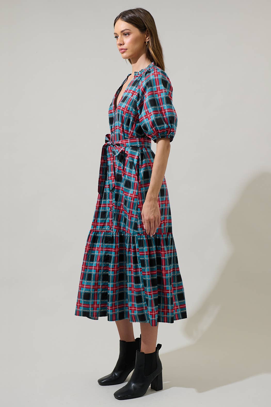 Winona Plaid Dress