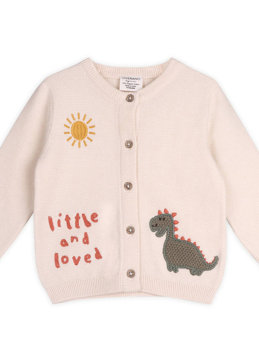 Little & Loved Dino Baby Cardigan