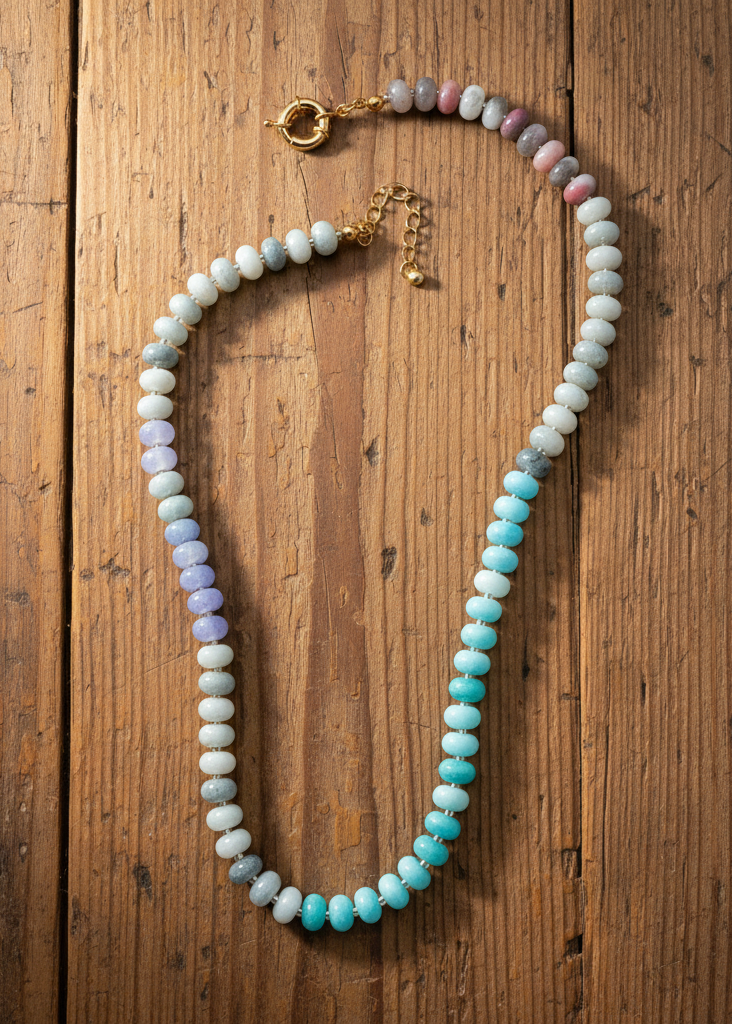 Stone Bead Necklace-Surf