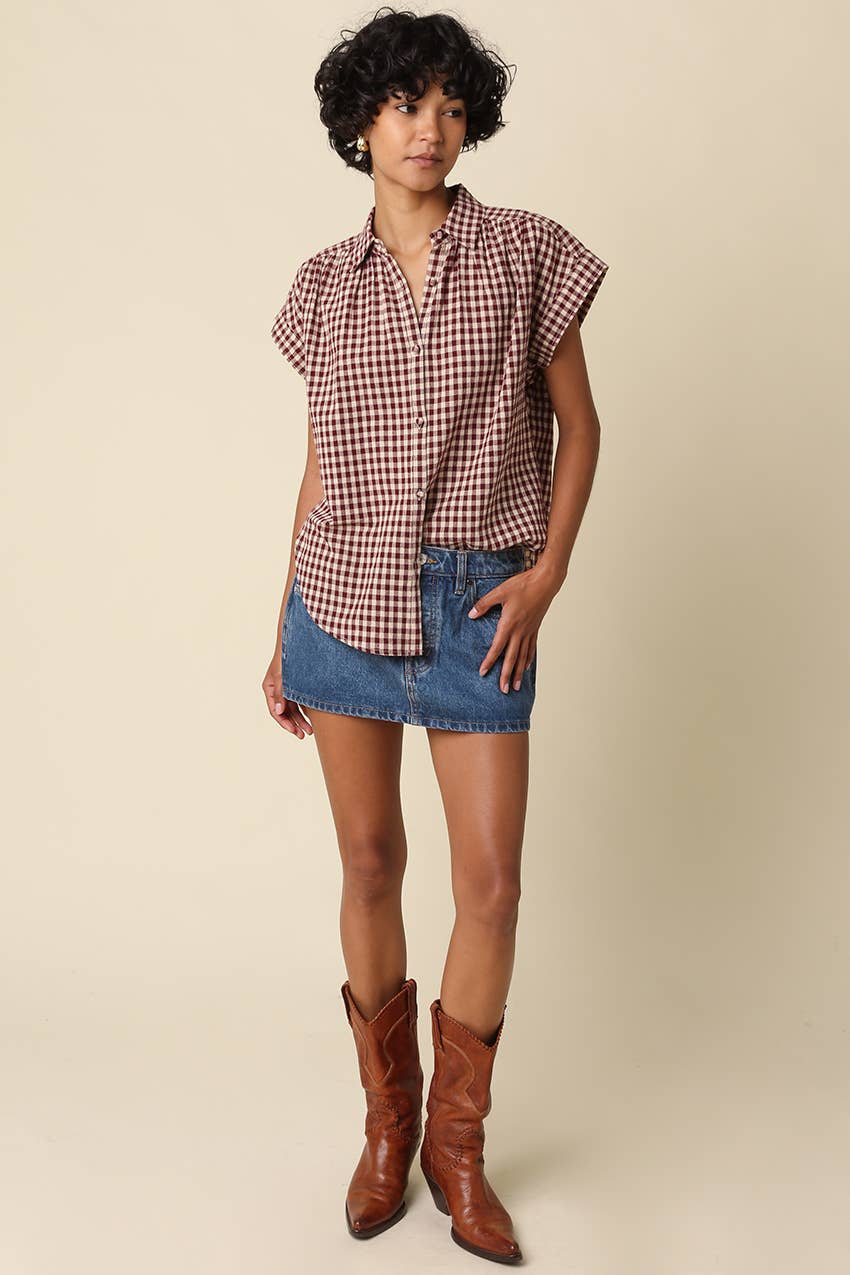 Sadie Gingham Top