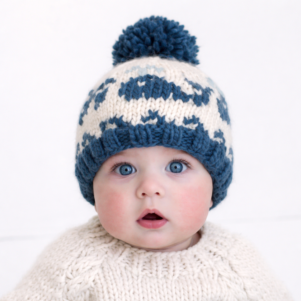 Whale Beanie Hat Baby & Kids: Large (2-6 years)