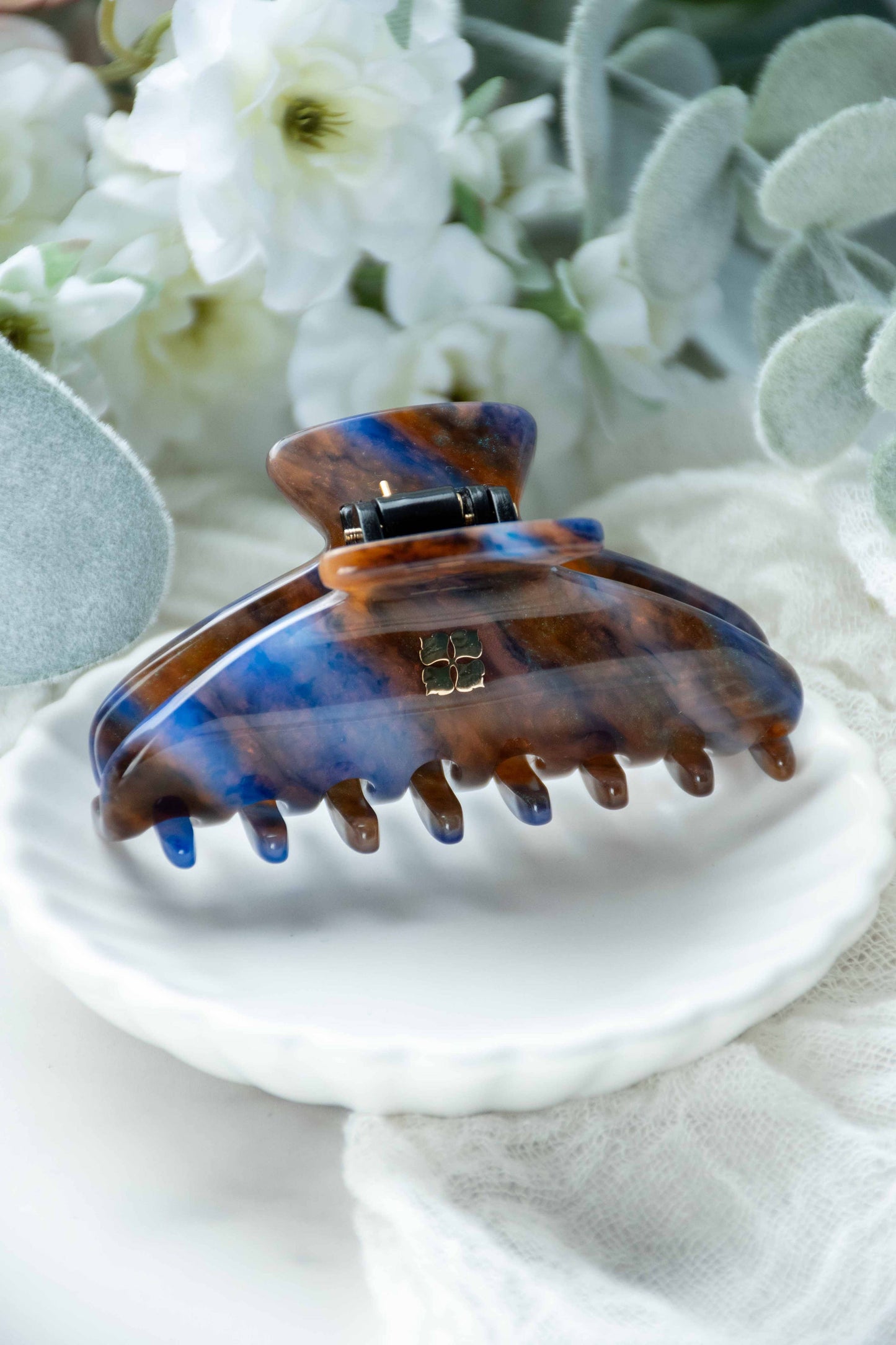 Mini Hair Claw -Blue Jasper