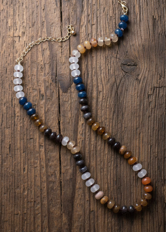 Agate Bead Necklace-Java