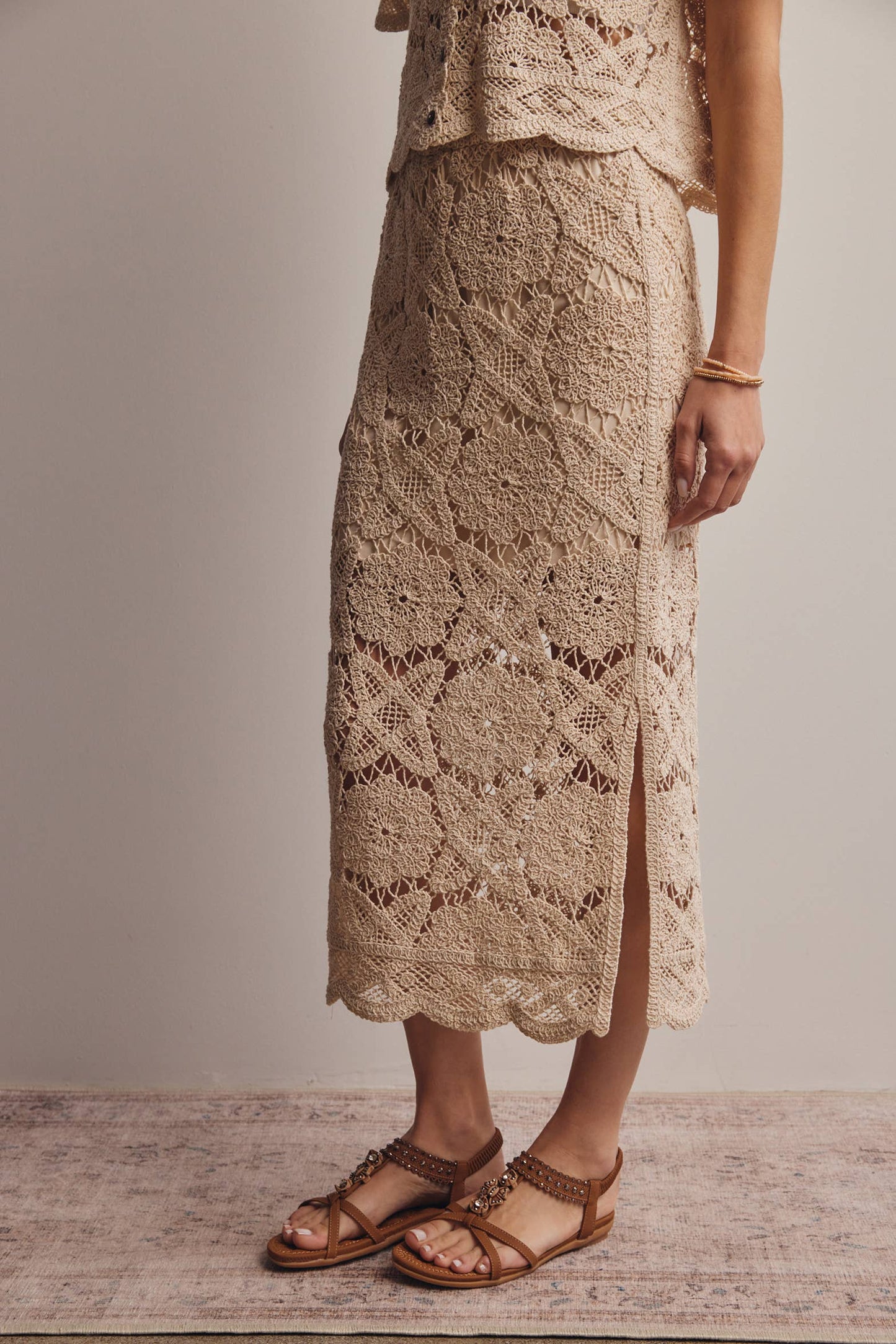 Julia Crochet Midi Skirt