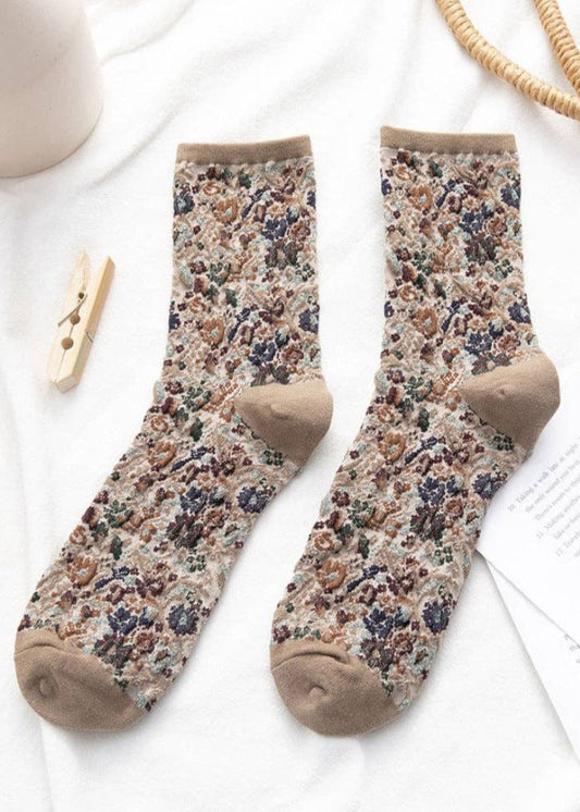 Autumn Embroidered Socks