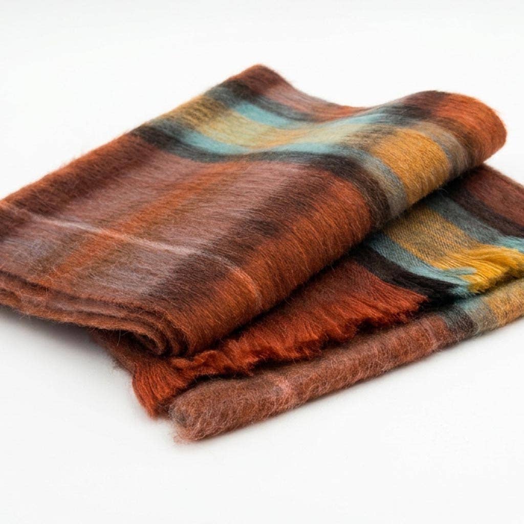 Autumn Tartan Alpaca Scarf