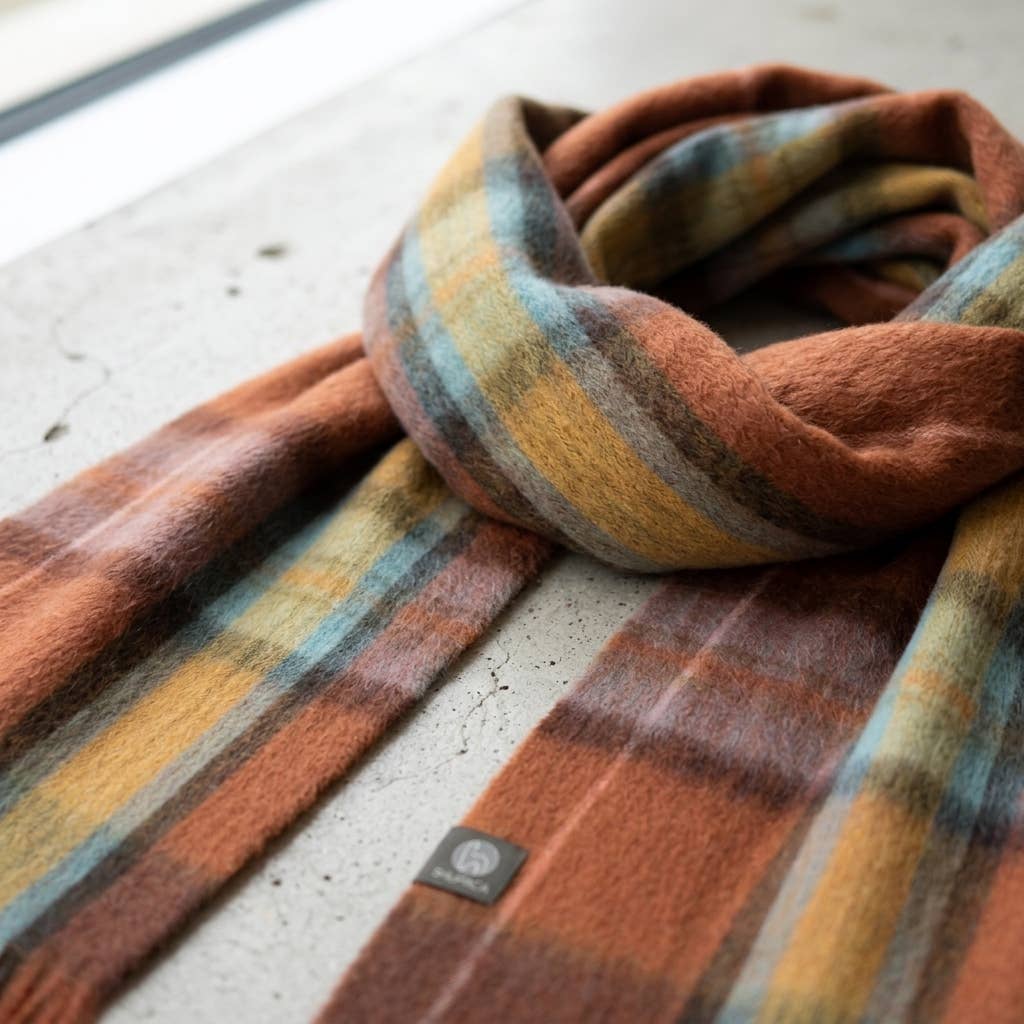 Autumn Tartan Alpaca Scarf