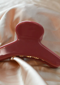 Red Mauve Hair Clip