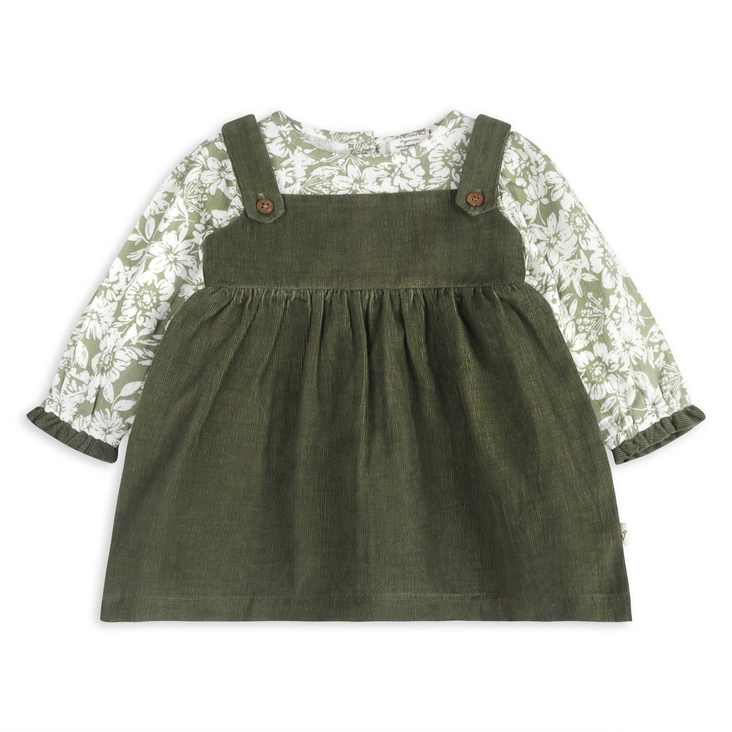 Lucille Corduroy Pinafore Baby Dress & Bloomer Set