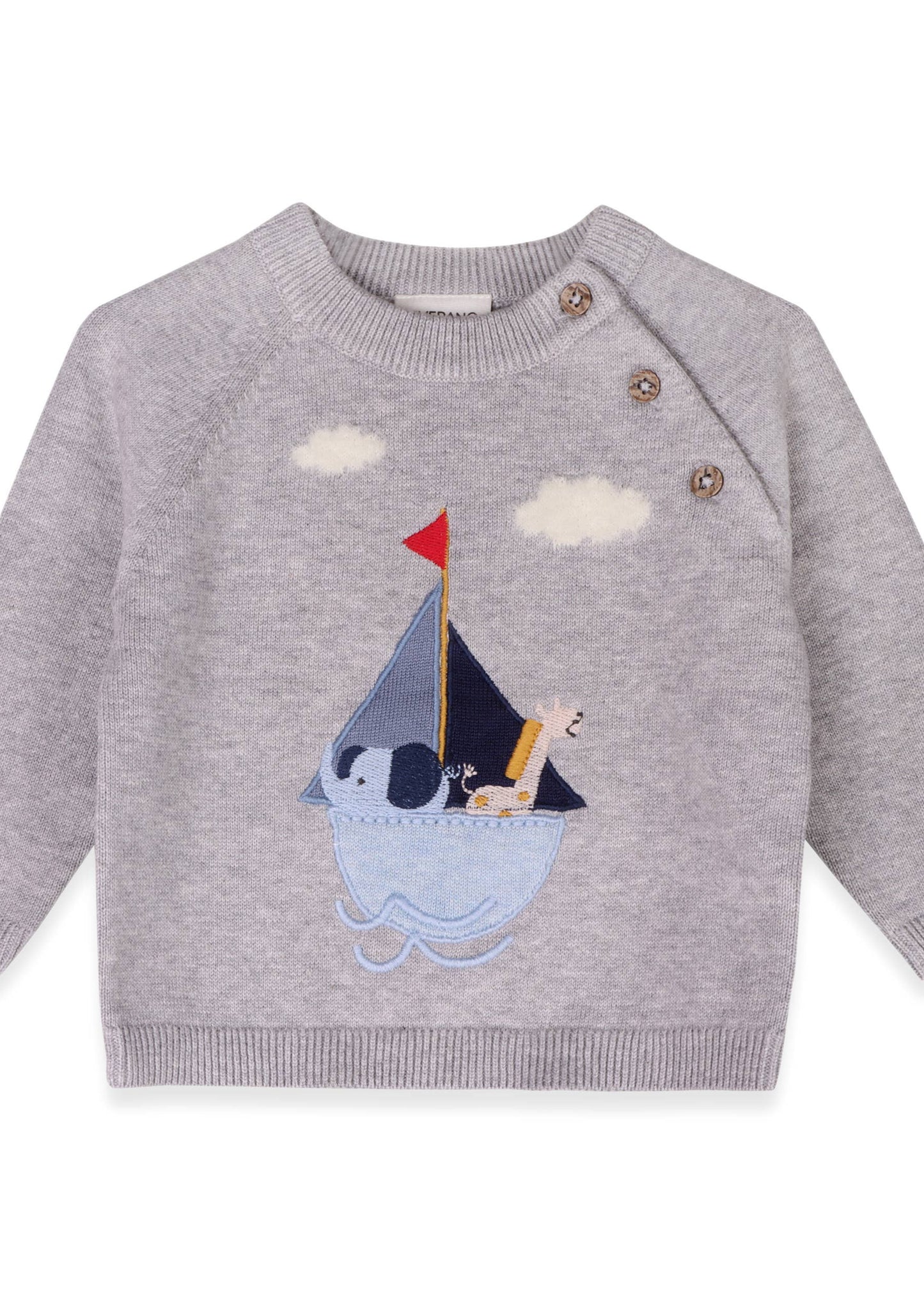 Sailboat Applique Sweater