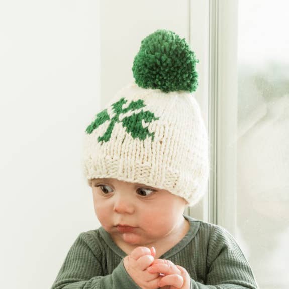 Shamrock St. Patrick's Day Hand Knit Beanie Hat