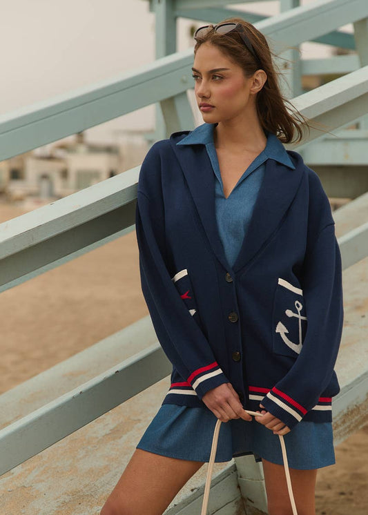 Dockside Shawl Collar Cardigan