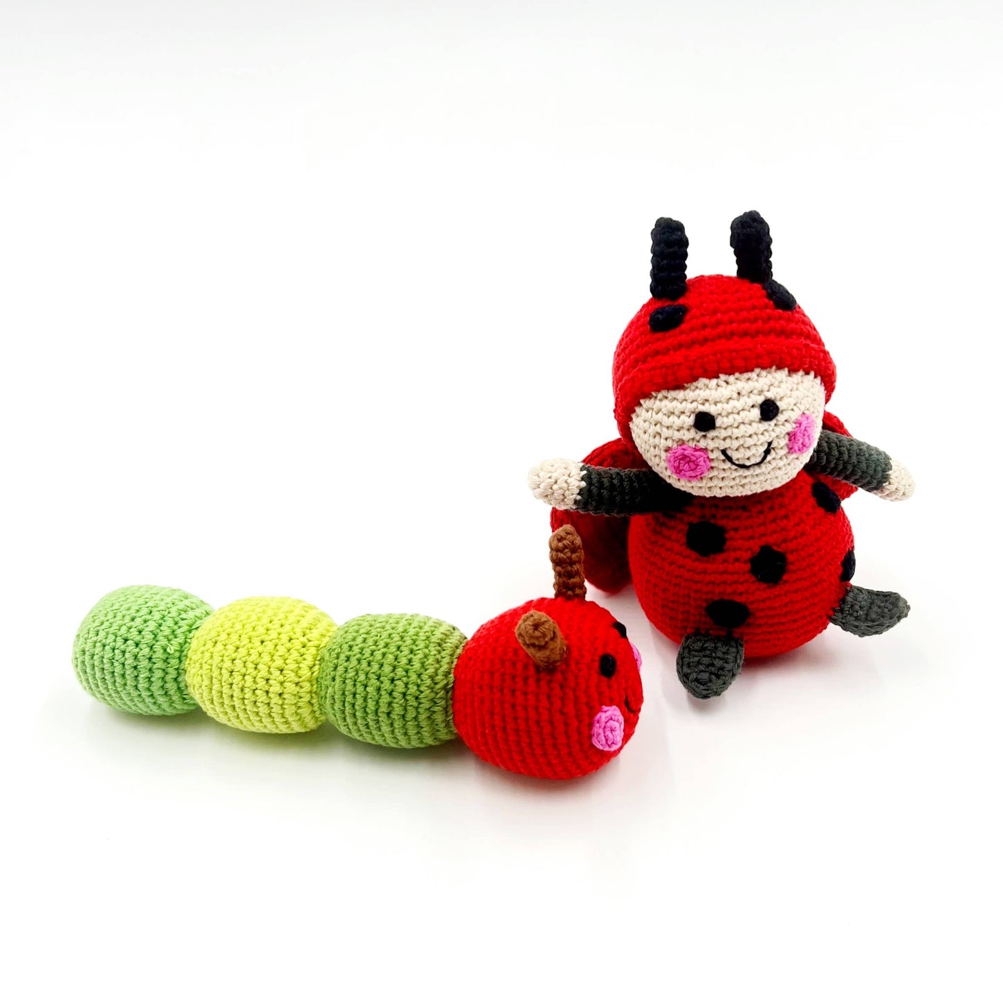 Little Lady Bug Crochet Rattle