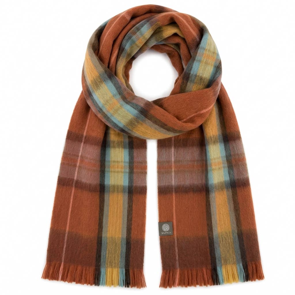 Autumn Tartan Alpaca Scarf