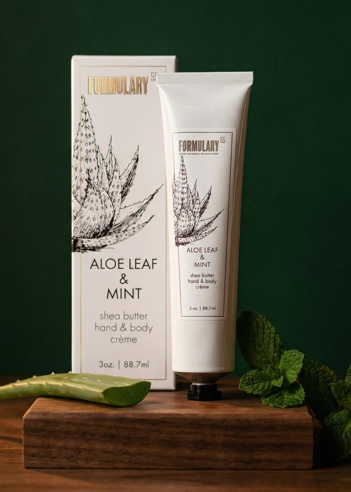Aloe Leaf & Mint  - Shea Butter Hand and Body Creme Tube