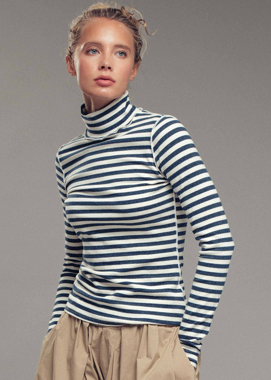 Jill Top-Navy Stripe