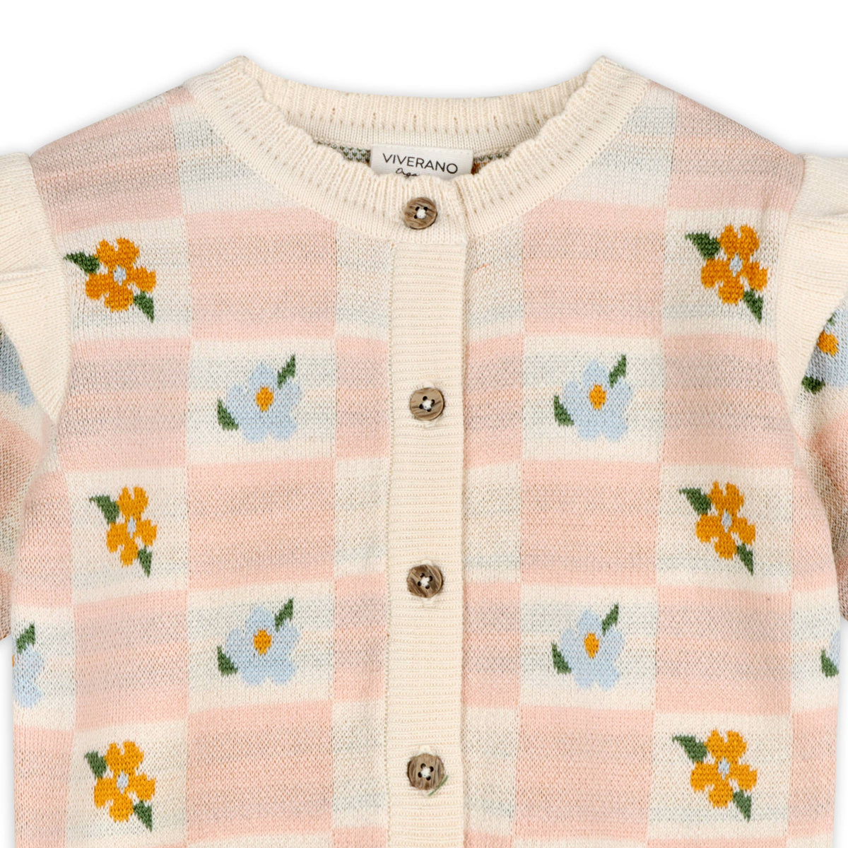 Mia Bouquet Jacquard Knit Baby Cardigan