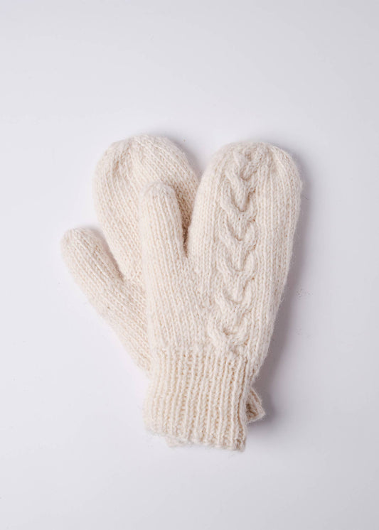 Cloud Cable Knit Mittens