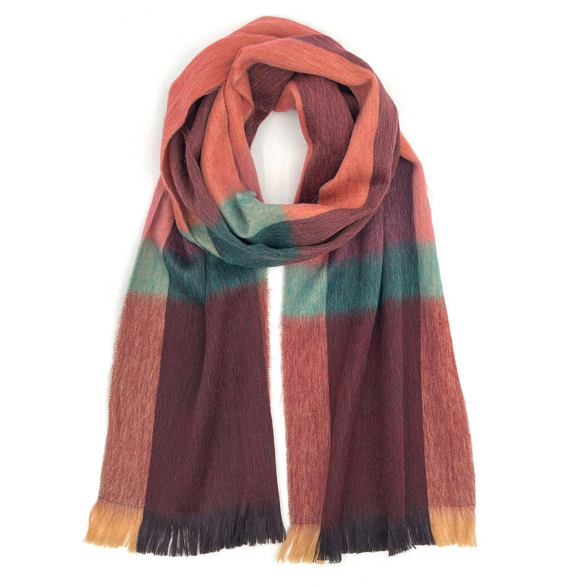 Sangria Alpaca Plaid Scarf