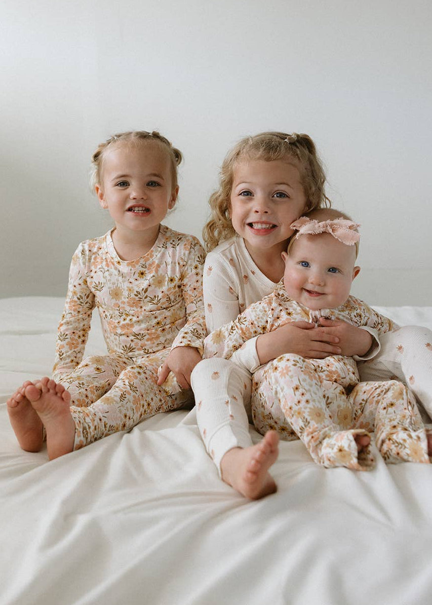 Flower Fields Zip Pajamas