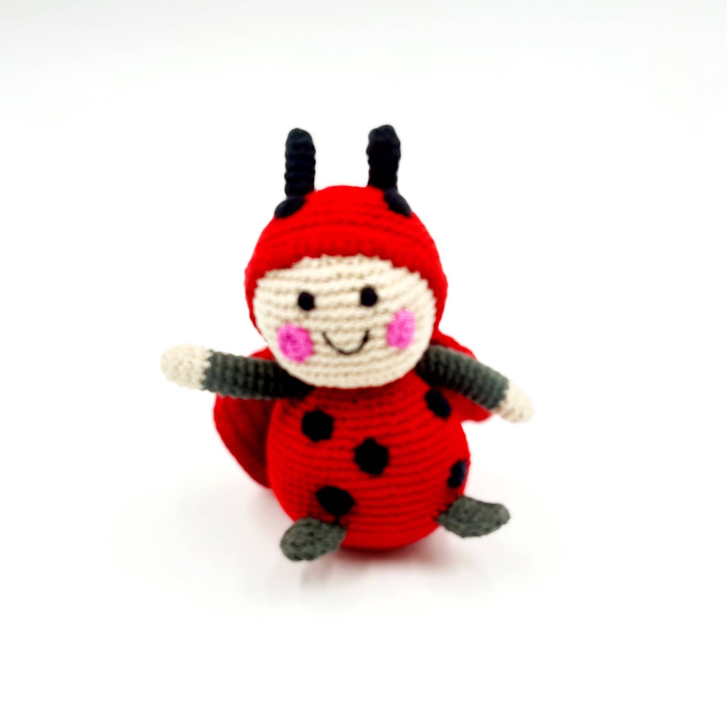 Little Lady Bug Crochet Rattle