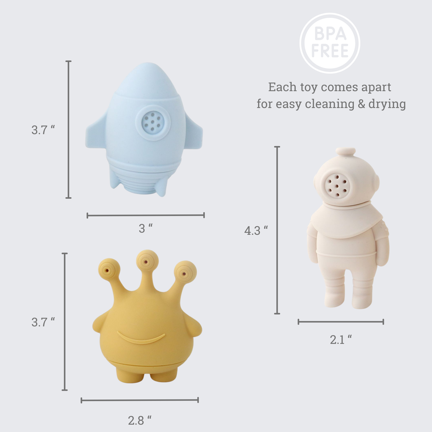 Outer Space Bath Toy Set