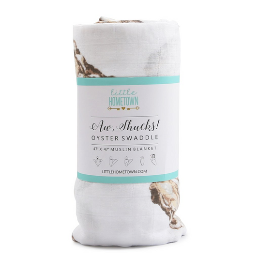 World is your Oyster Muslin Swaddle Baby Blanket