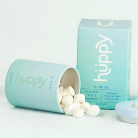 Huppy Peppermint Toothpaste Tablets