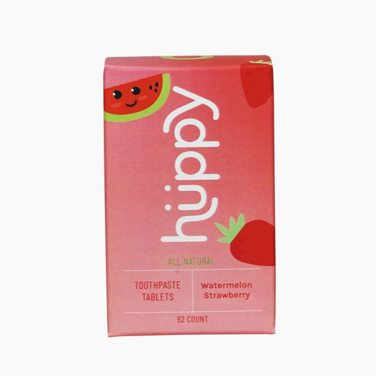 Huppy Kids Watermelon & Strawberry Toothpaste Tablets