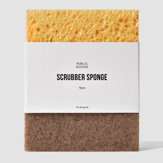 Walnut Scrubber Sponge 4 Count