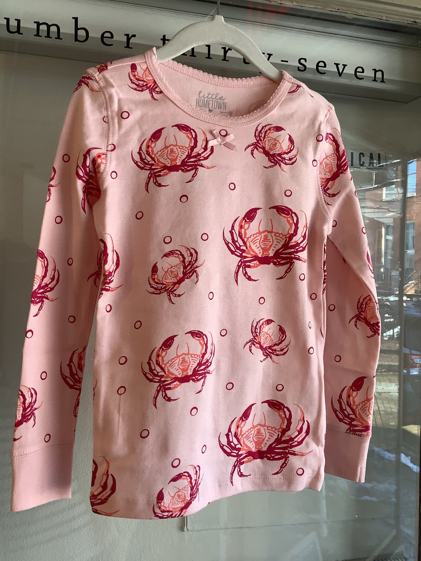 Pink Crab Cotton Pajamas