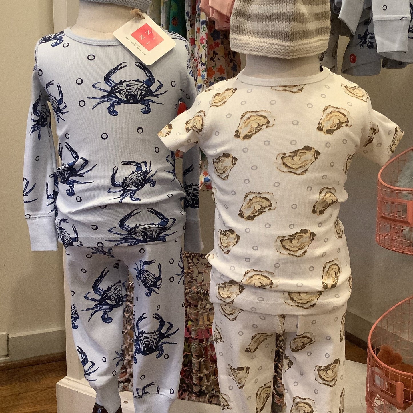 Blue Crab Cotton Pajamas